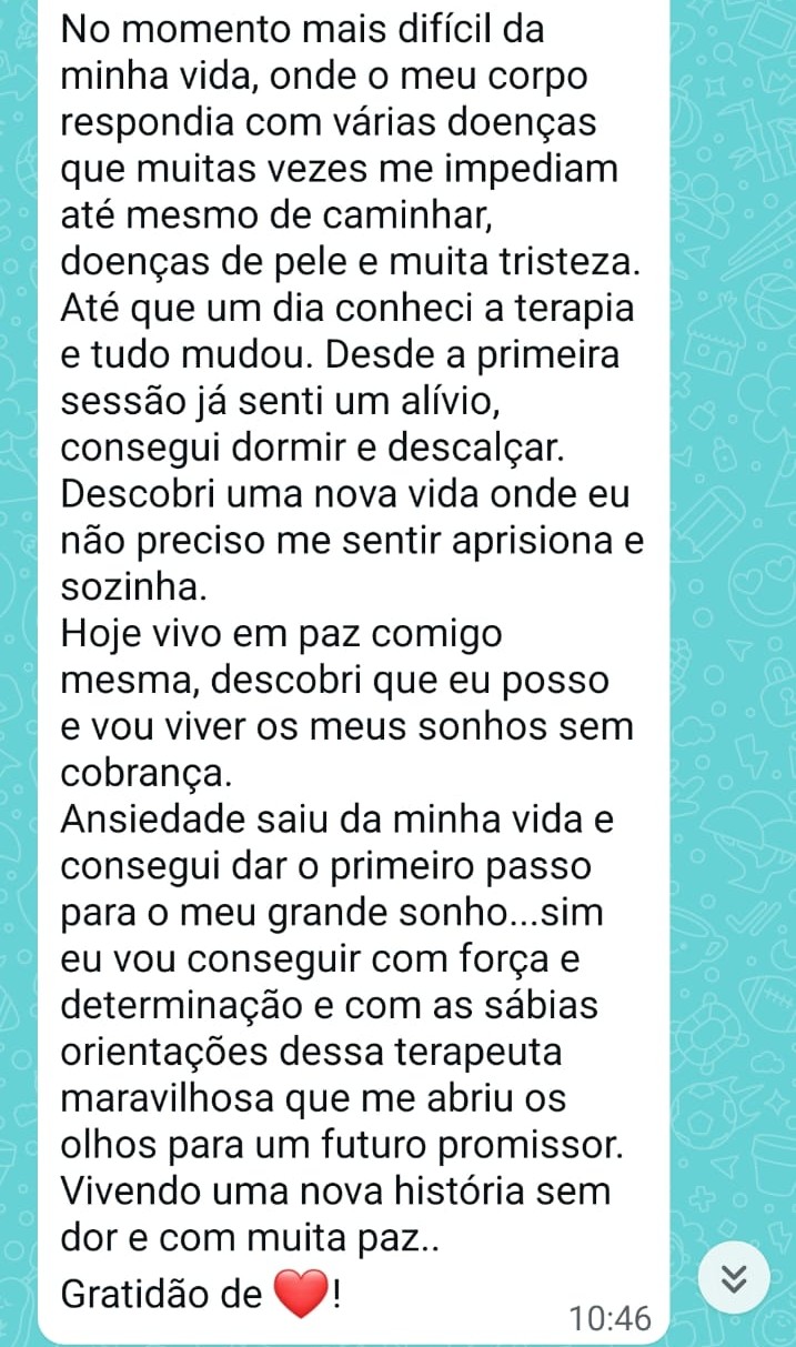 Print de depoimento no WhatsApp 1
